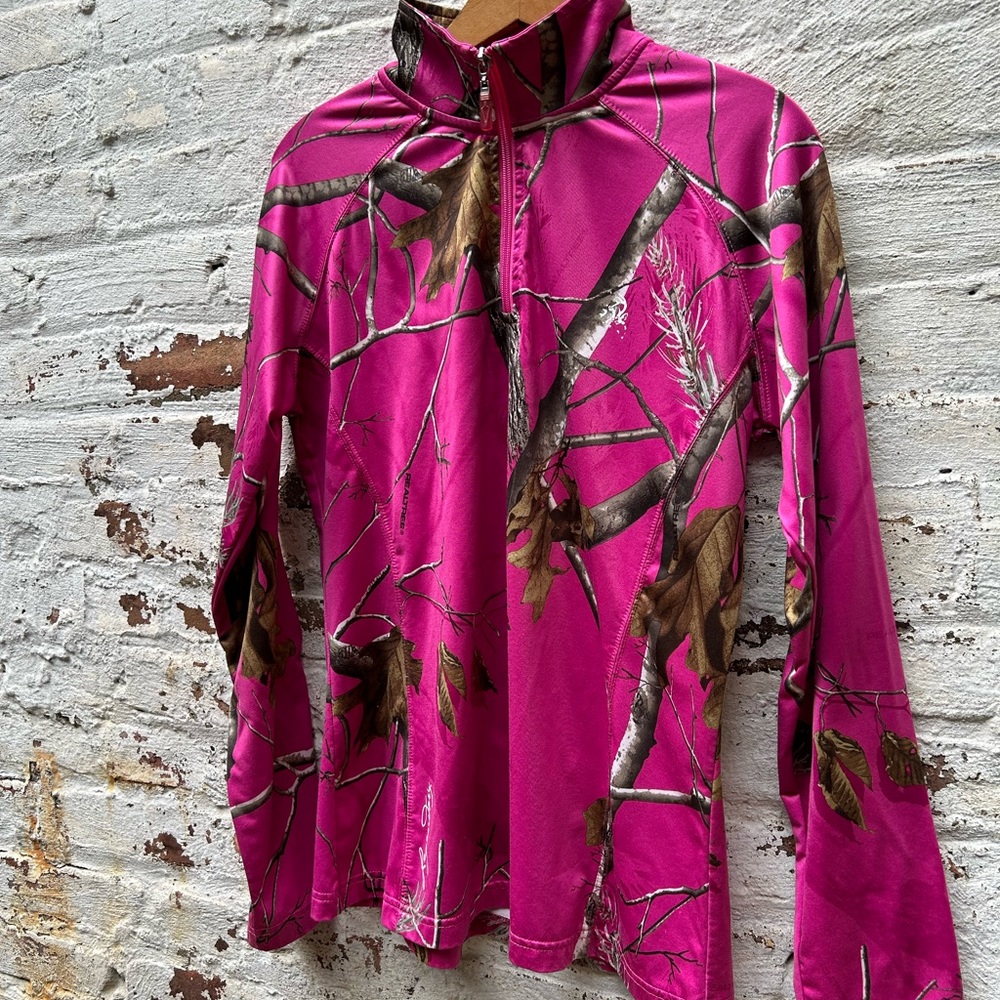 REAL TREE PINK CAMO ZIP UP WATERPROOF HUNTING JACKET